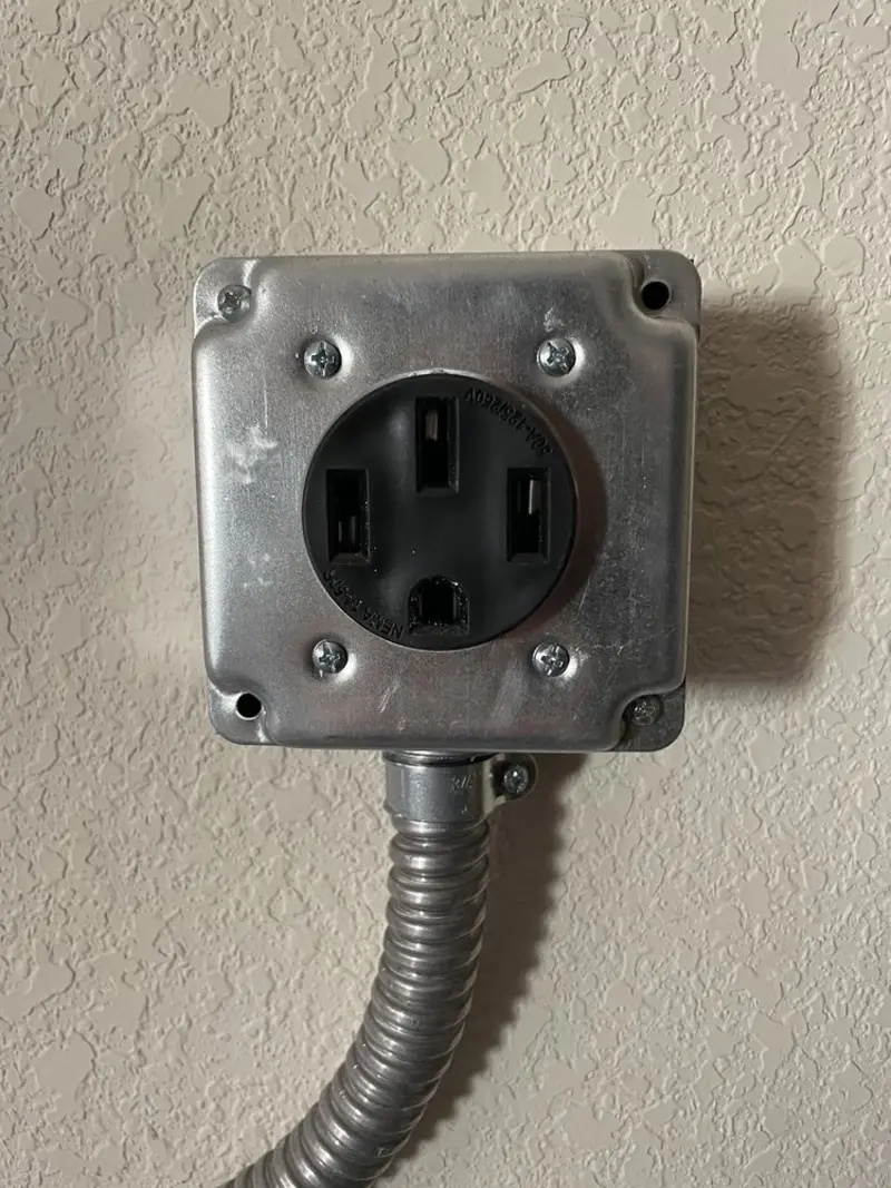 NEMA 14-50 outlet installed for Smart Home Electrical in Beaverton